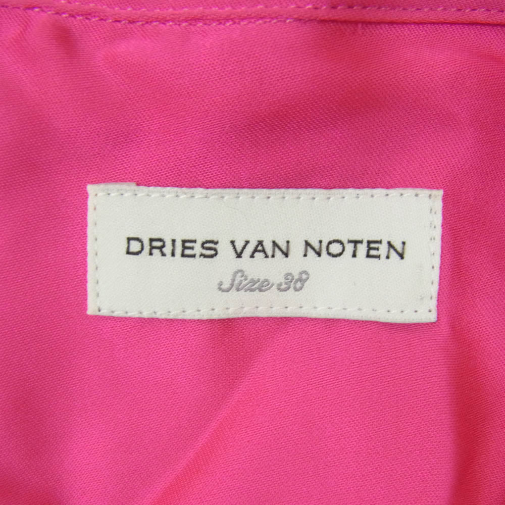 DRIES VAN NOTEN ドリスヴァンノッテン 71-01-03-01109 レーヨン 半袖 オープンカラー シャツ ピンク系 38【中古】