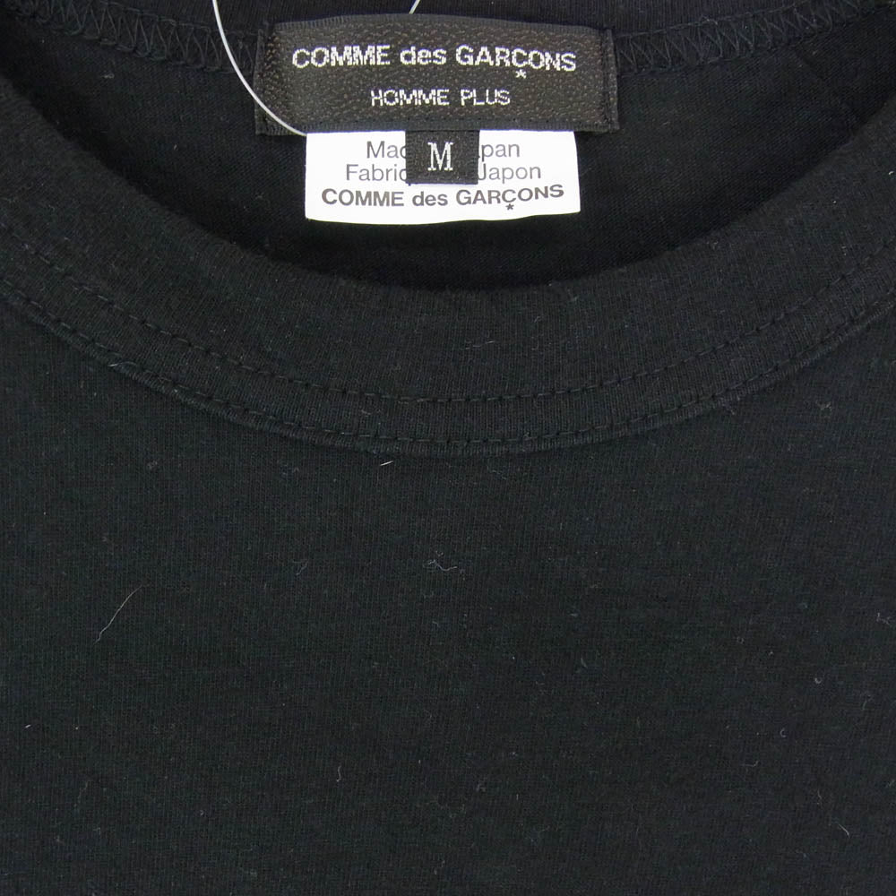 COMME des GARCONS HOMME PLUS コムデギャルソンオムプリュス 23SS PK-T028 再構築 S/S 半袖 Tシャツ カットソー ブラック系 M【中古】