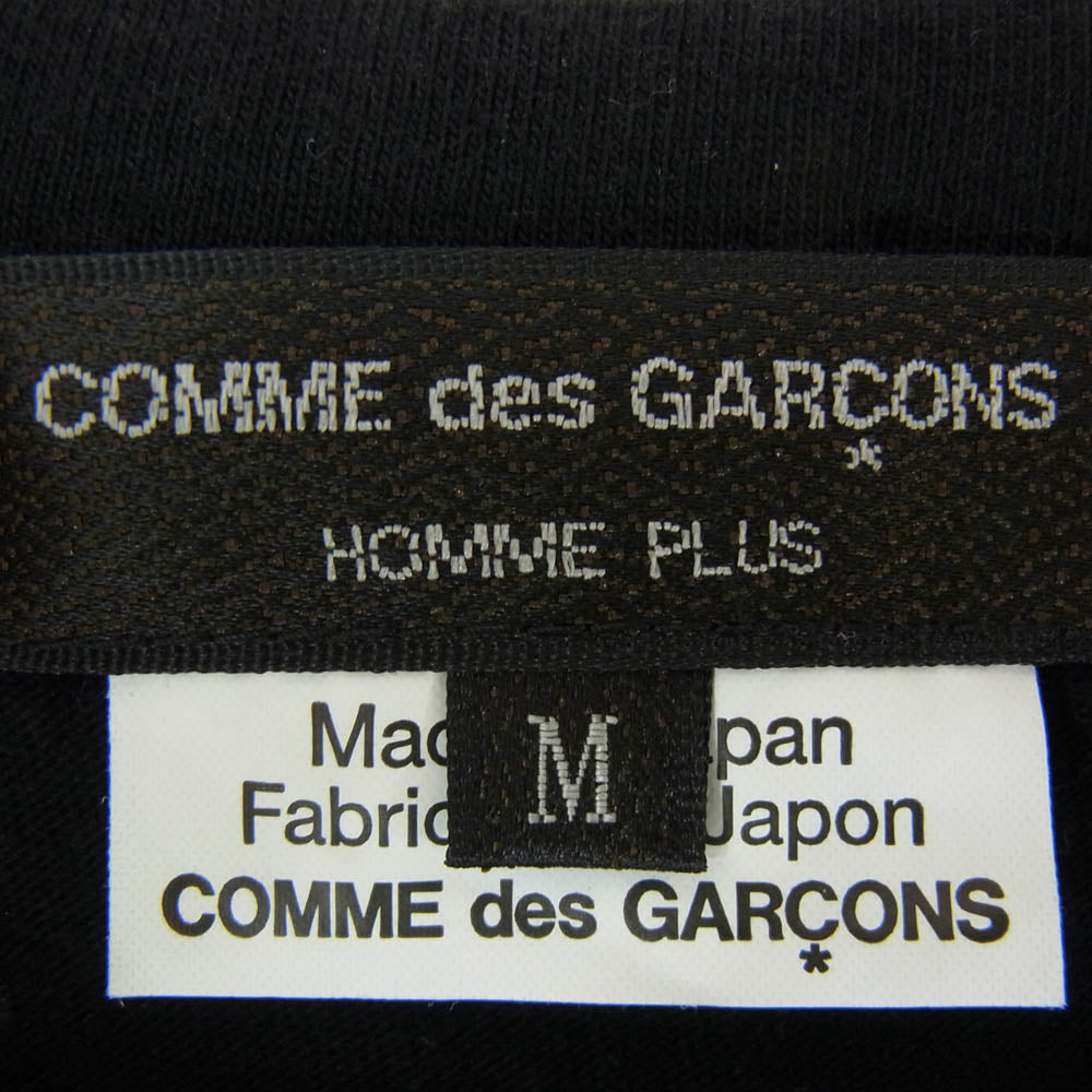 COMME des GARCONS HOMME PLUS コムデギャルソンオムプリュス 23SS PK-T028 再構築 S/S 半袖 Tシャツ カットソー ブラック系 M【中古】