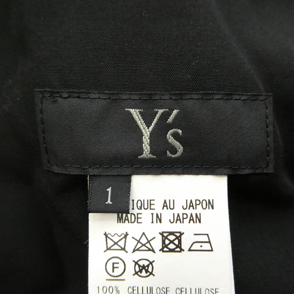 Y's Yohji Yamamoto ワイズ ヨウジヤマモト YG-D14-809 ドッキング アシンメトリー ドレス 半袖 ワンピース ブラック系 1【中古】