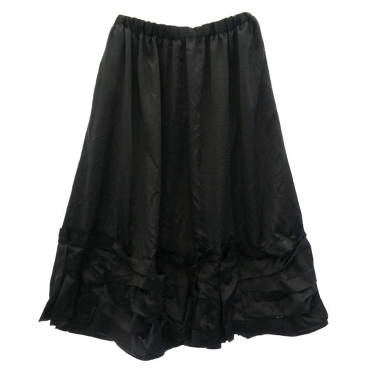 COMME des GARCONS コムデギャルソン RH-S011 コムコム ロング フリル スカート ブラック系 M【中古】