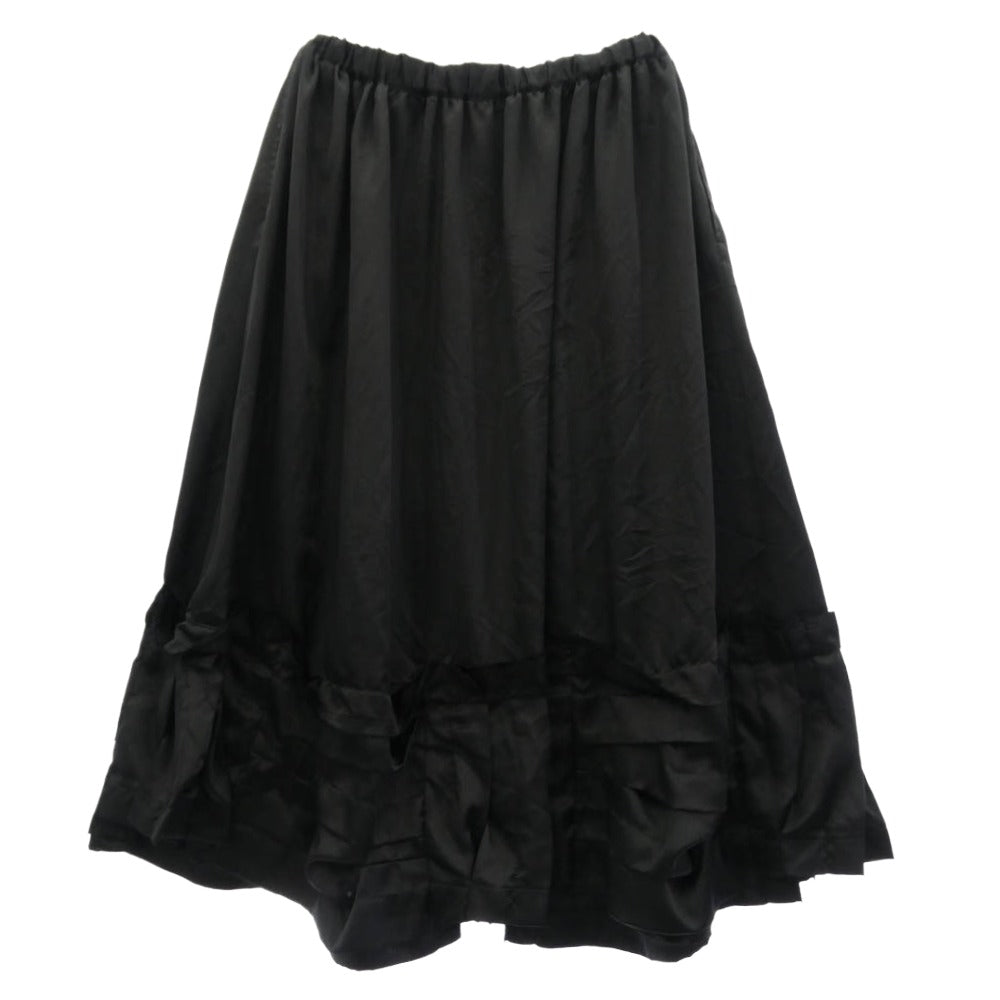 COMME des GARCONS コムデギャルソン RH-S011 コムコム ロング フリル スカート ブラック系 M【中古】