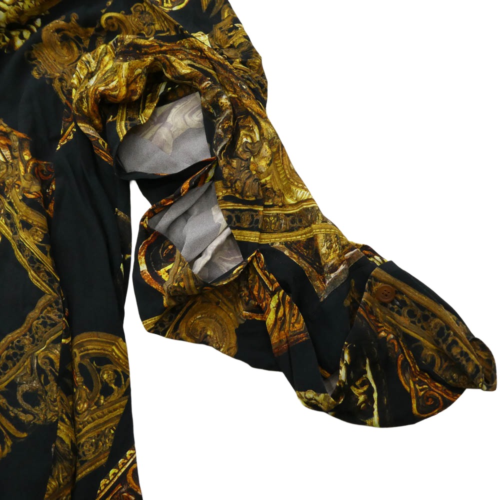 Vivienne Westwood ヴィヴィアンウエストウッド RED LABEL レッドレーベル フレーム 総柄 ロング ワンピース ブラック系 イエロー系 00【中古】