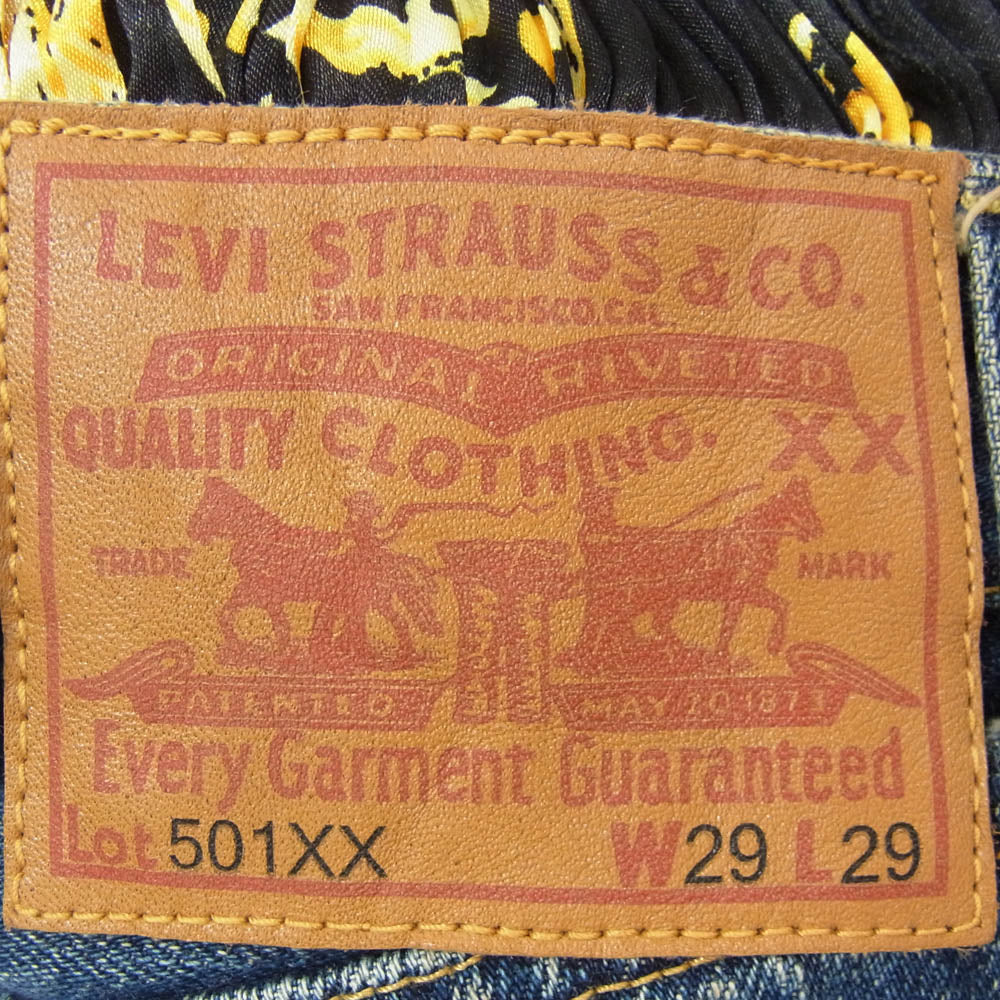 JUNYA WATANABE COMME des GARCONS ジュンヤワタナベコムデギャルソン Levi's リーバイス 21AW JH-P109 Levi's リーバイス 501xx スカーフ プリーツ デニム パンツ インディゴブルー系 S【中古】