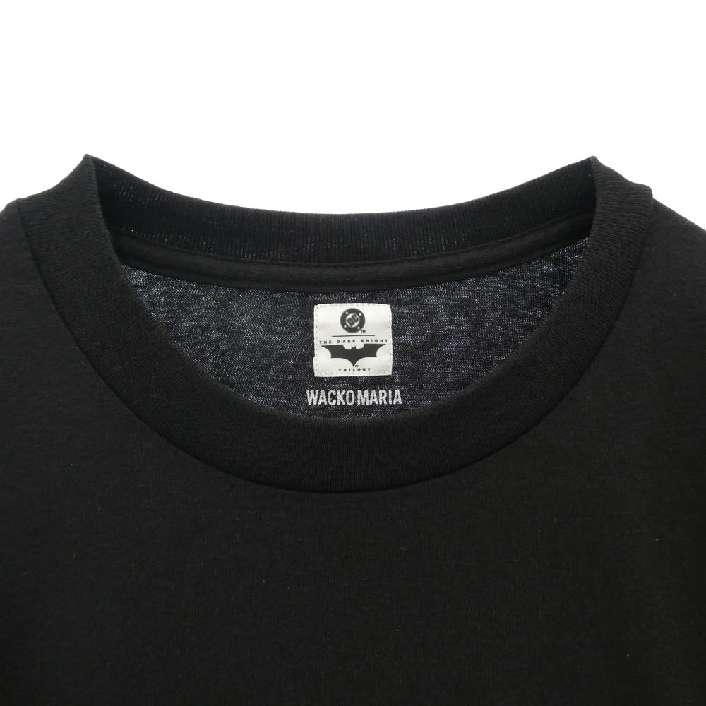 WACKO MARIA ワコマリア TDKT-WM-TEE09 THE DARK KNIGHT TRILOGY CREW NECK T-SHIRT クルーネック 半袖 Tシャツ ブラック系 L【美品】【中古】