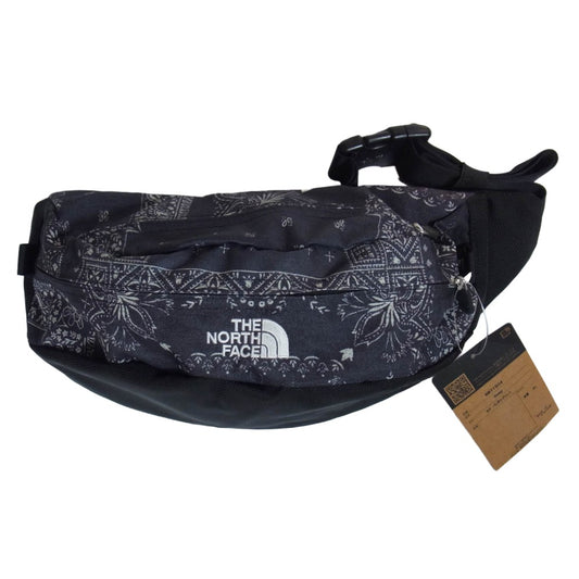 THE NORTH FACE ノースフェイス NM71904 SWEEP スウィープ バンダナ ウエストバッグ ブラック系 バンダナプリント 4L【極上美品】【中古】
