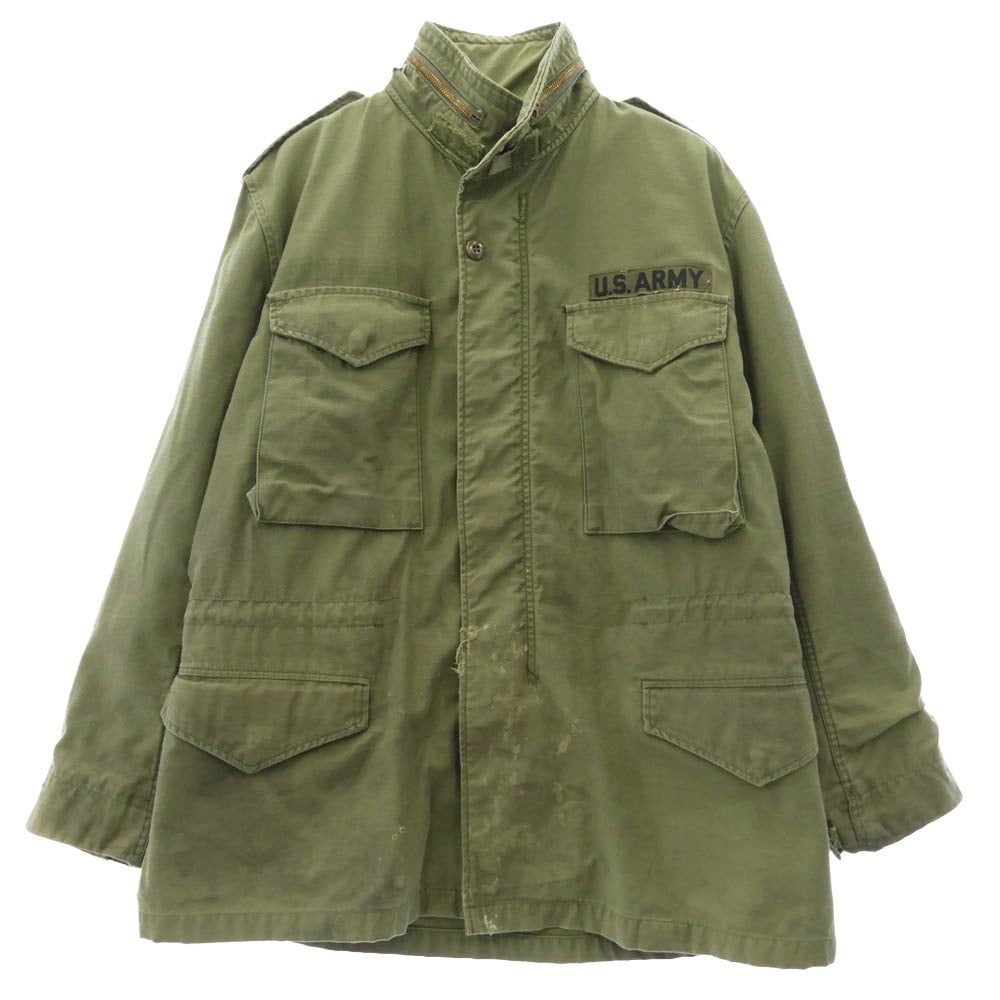 ヴィンテージ 8415-00-782-2939 U.S.ARMY 70s～80s M-65 3rd ミリタリー フィールドジャケット カーキ系 MEDIUM REGULAR【中古】