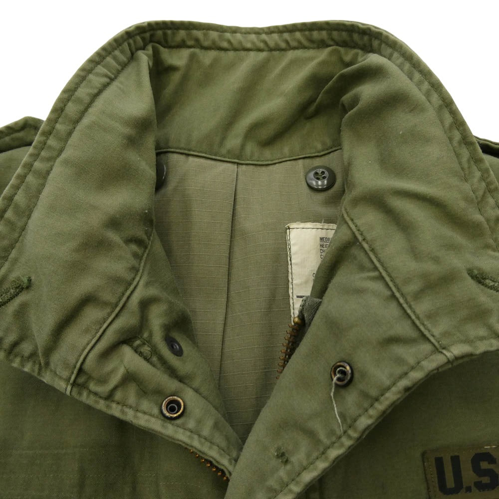 ヴィンテージ 8415-00-782-2939 U.S.ARMY 70s～80s M-65 3rd ミリタリー フィールドジャケット カーキ系 MEDIUM REGULAR【中古】
