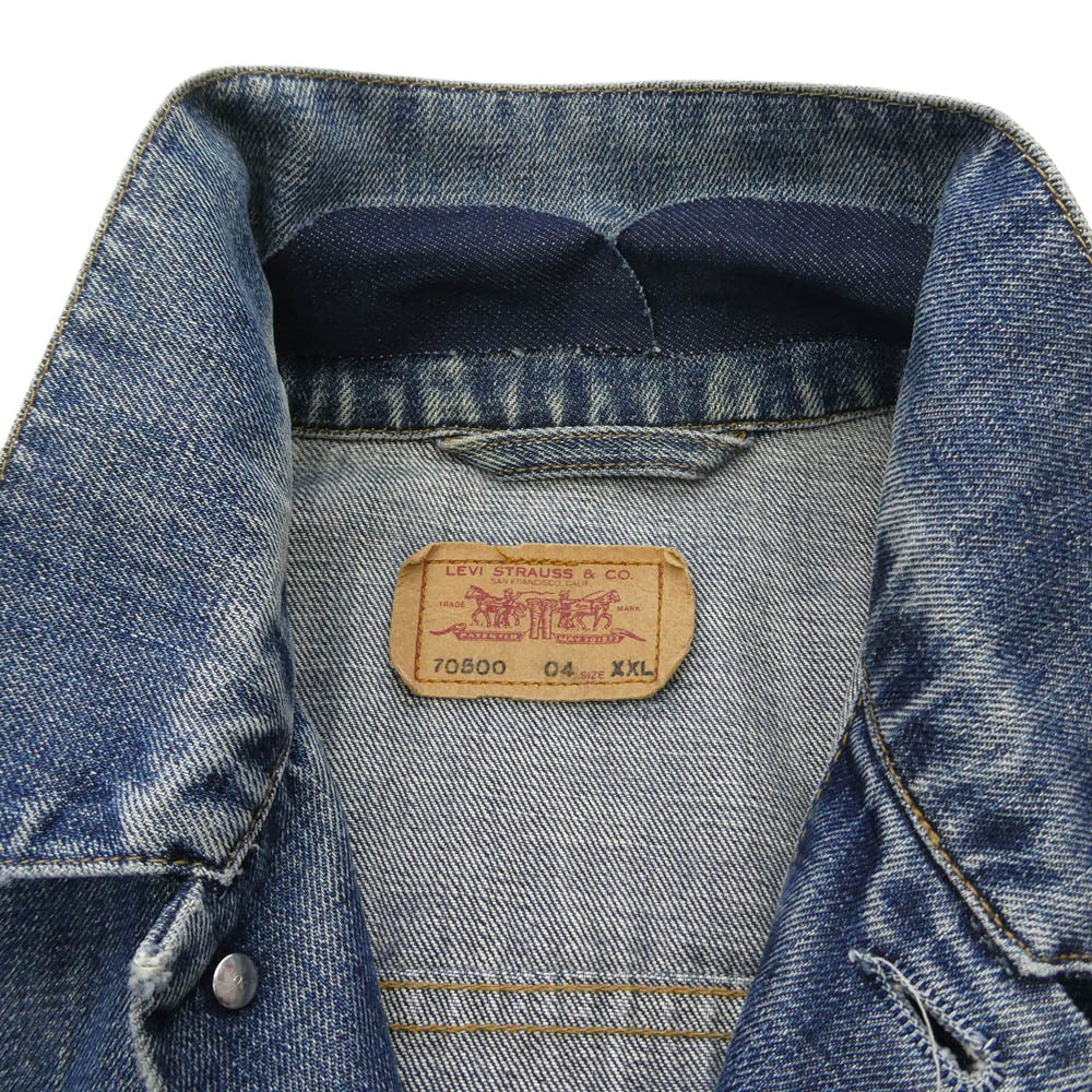 Levi's リーバイス 70500-0401 90s～00s スモールe ボタン裏刻印C01 ユーロモデル Gジャン デニムジャケット ブルー系 XXL【中古】