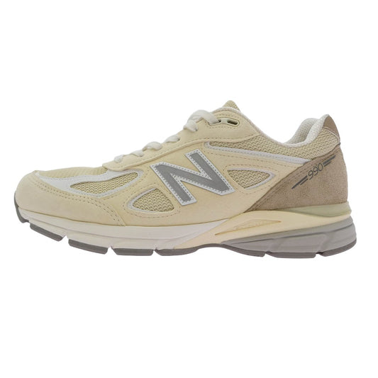 NEW BALANCE ニューバランス U990TE4 USA製 990V4 Beige スエードローカットスニーカー ホワイト系 オフホワイト系 28cm【中古】