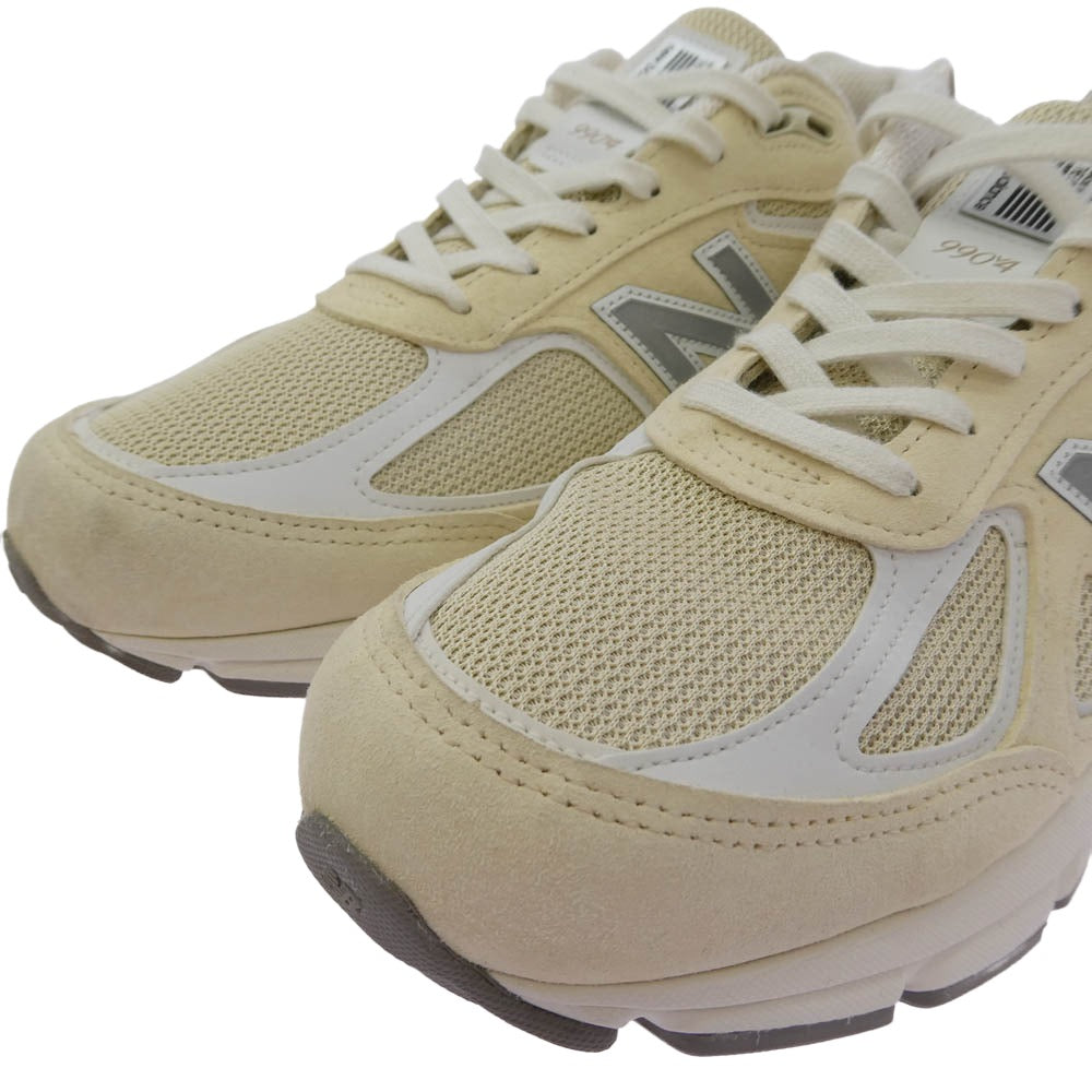 NEW BALANCE ニューバランス U990TE4 USA製 990V4 Beige スエードローカットスニーカー ホワイト系 オフホワイト系 28cm【中古】