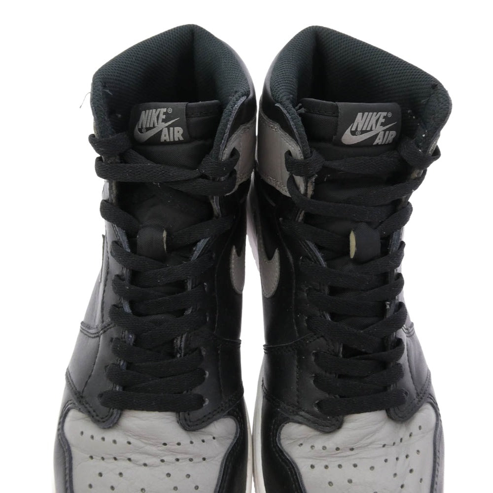 NIKE ナイキ 555088-013 Air Jordan 1 Retro High OG Shadow AJ1 エアジョーダン1 レトロ ハイ OG ハイカットスニーカー グレー系 ブラック系 ホワイト系 28.5cm【中古】