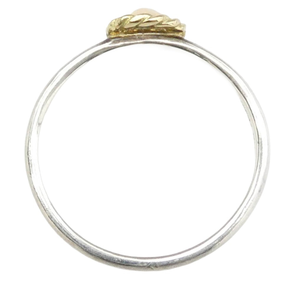 ワイルドウッド Gold Torsion Ring Opal ゴールド トーション オパール リング SV925 K18 シルバー系 ゴールド系 17.5号【中古】