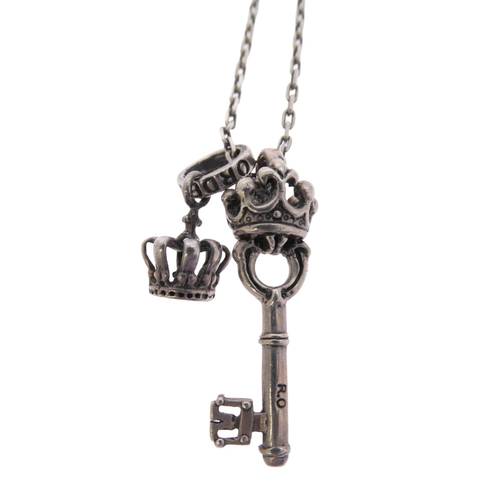 ROYAL ORDER ロイヤルオーダー SP132-XMAS クラウン クラウンキー ペンダントトップ ネックレス シルバー系【中古】