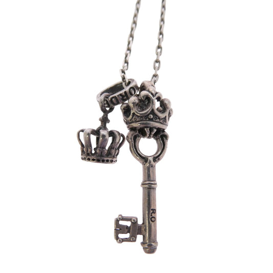 ROYAL ORDER ロイヤルオーダー SP132-XMAS クラウン クラウンキー ペンダントトップ ネックレス シルバー系【中古】