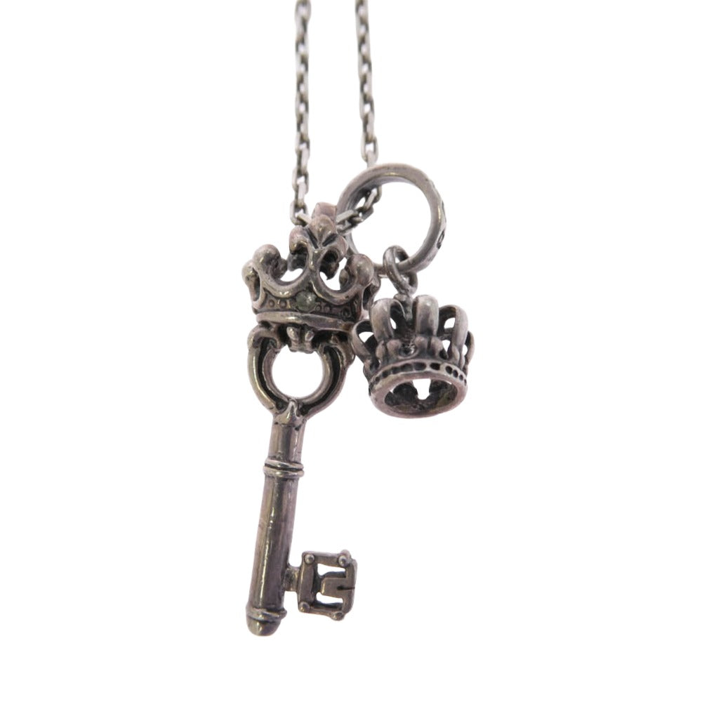 ROYAL ORDER ロイヤルオーダー SP132-XMAS クラウン クラウンキー ペンダントトップ ネックレス シルバー系【中古】