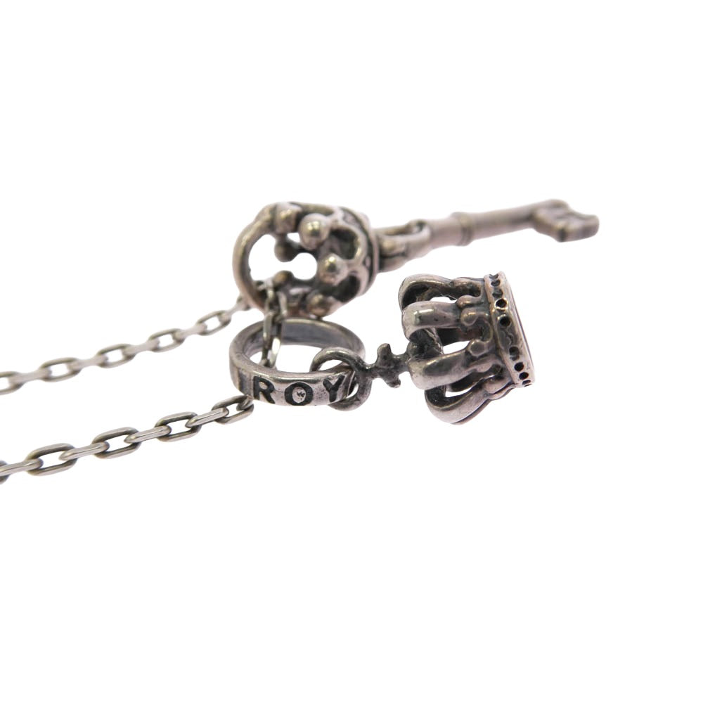 ROYAL ORDER ロイヤルオーダー SP132-XMAS クラウン クラウンキー ペンダントトップ ネックレス シルバー系【中古】