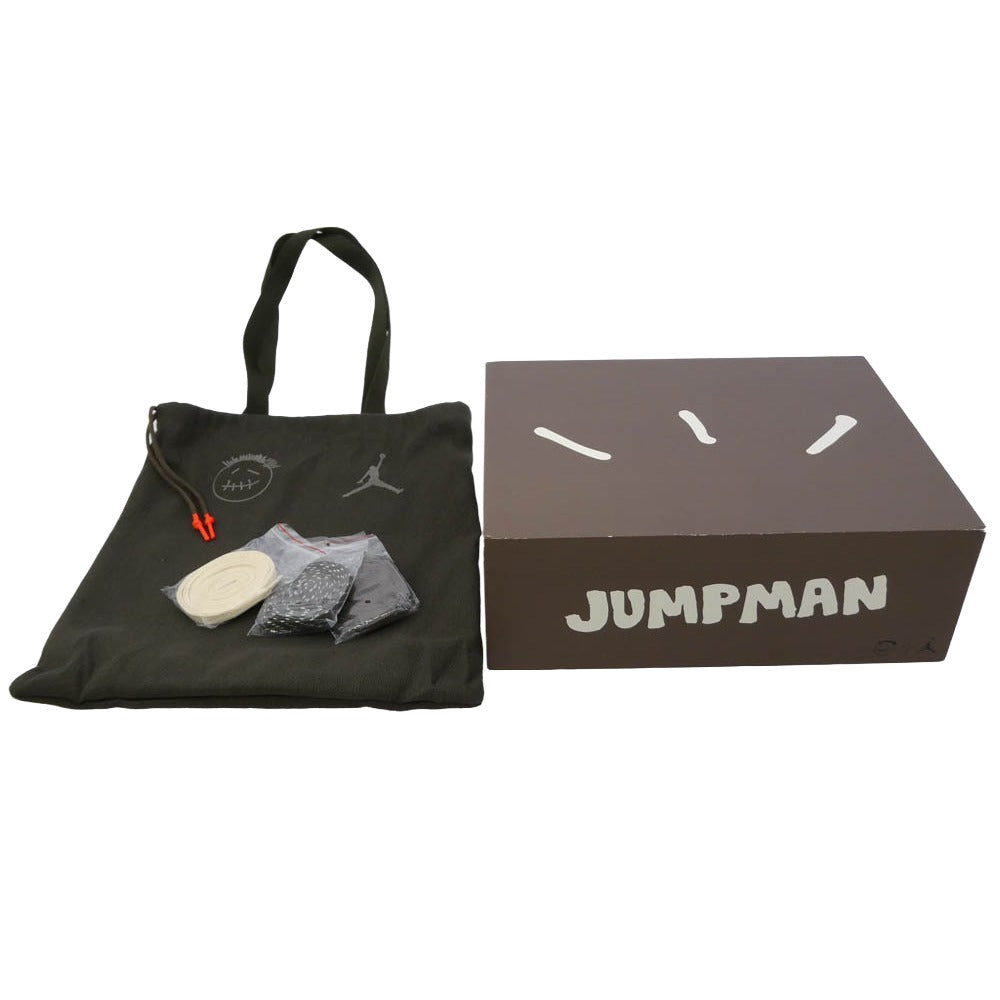 NIKE AIR JORDAN ナイキ ジョーダン FZ8117-100 x Travis Scott トラヴィススコット　【フェイクバスターズ鑑定済】 Jumpman Jack TR Sail and Dark Mocha ジャンプマンジャック TR セイル アンド ダークモカ スニーカー ホワイト系 カーキ系 28cm【極上美品】【中古】