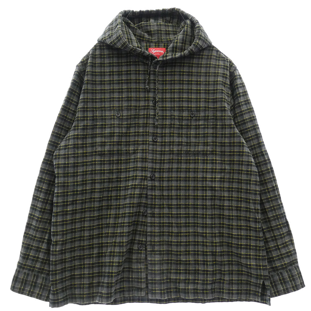 Supreme シュプリーム 22SS Mini Plaid Hooded Shirt フード チェック 長袖 シャツ マルチカラー系 L【中古】