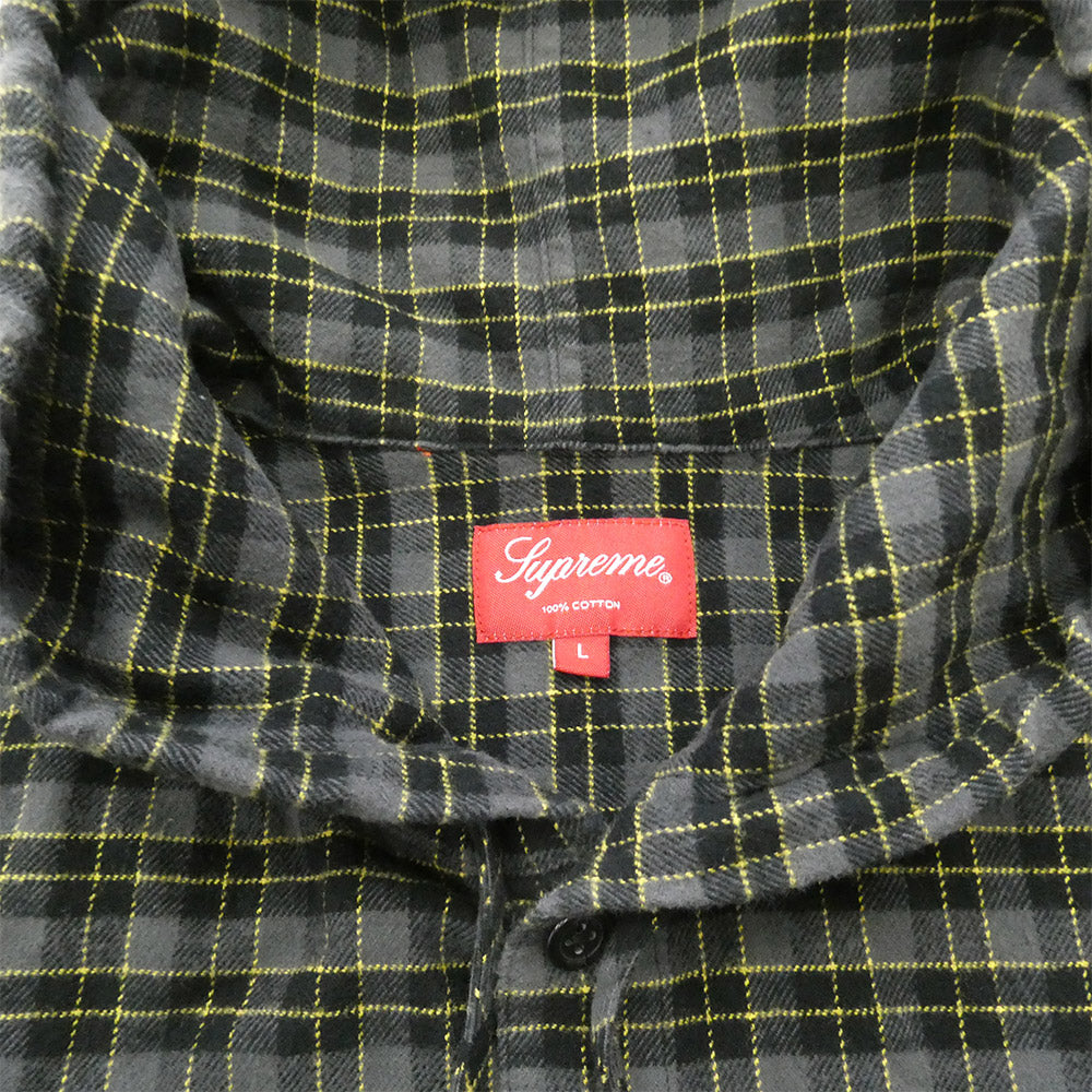 Supreme シュプリーム 22SS Mini Plaid Hooded Shirt フード チェック 長袖 シャツ マルチカラー系 L【中古】