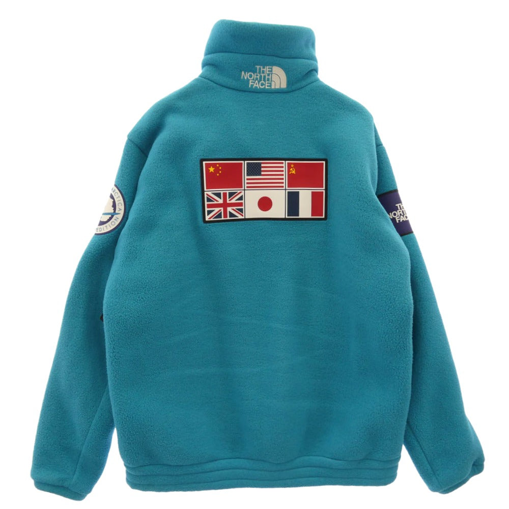THE NORTH FACE ノースフェイス NA72235 TRANCE ANTERCTICA FLEECE JACKET トランスアンタークティカ ラバーワッペン付 ロゴ刺繍 フリース ジャケット ブルゾン ブルー系 L【中古】