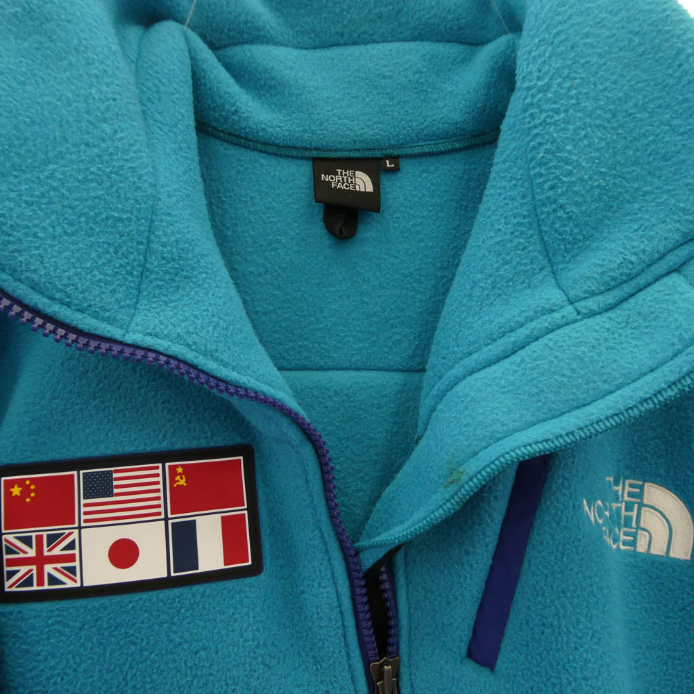 THE NORTH FACE ノースフェイス NA72235 TRANCE ANTERCTICA FLEECE JACKET トランスアンタークティカ ラバーワッペン付 ロゴ刺繍 フリース ジャケット ブルゾン ブルー系 L【中古】