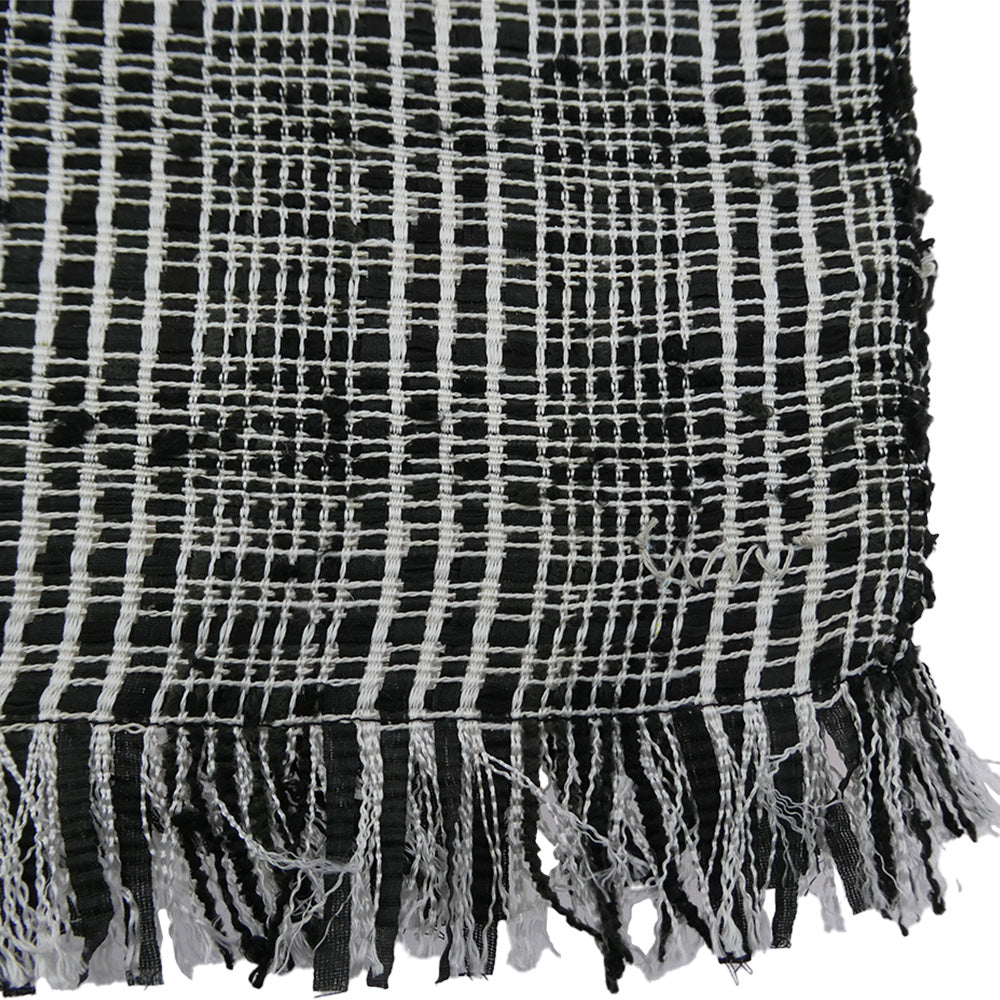 VISVIM ビズビム 24AW 0324203003001 WMV ダブリューエムブイ SILK STOLE W シルク ストール ブラック系 ホワイト系 F【極上美品】【中古】
