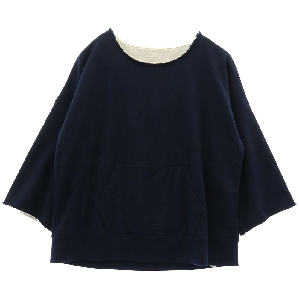 VISVIM ビズビム 25AW 0125205010007 BURROW DUAL SWEAT (SUPERFINE) ウール スウェット ネイビー系 オフホワイト系 1【中古】