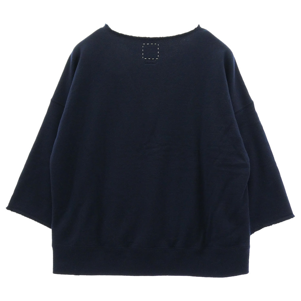 VISVIM ビズビム 25AW 0125205010007 BURROW DUAL SWEAT (SUPERFINE) ウール スウェット ネイビー系 オフホワイト系 1【中古】