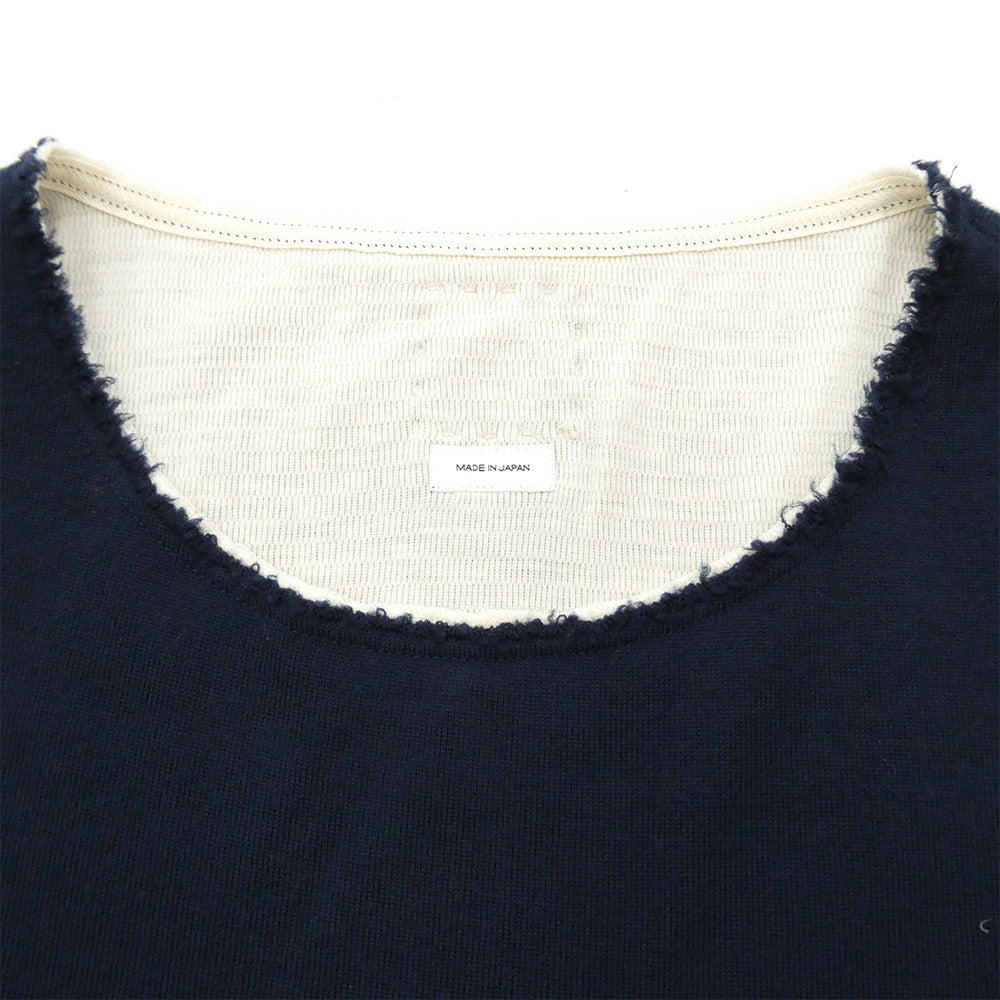 VISVIM ビズビム 25AW 0125205010007 BURROW DUAL SWEAT (SUPERFINE) ウール スウェット ネイビー系 オフホワイト系 1【中古】