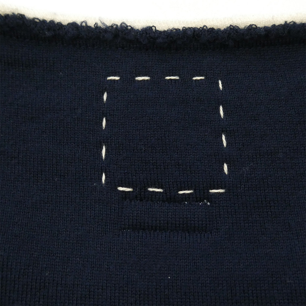 VISVIM ビズビム 25AW 0125205010007 BURROW DUAL SWEAT (SUPERFINE) ウール スウェット ネイビー系 オフホワイト系 1【中古】