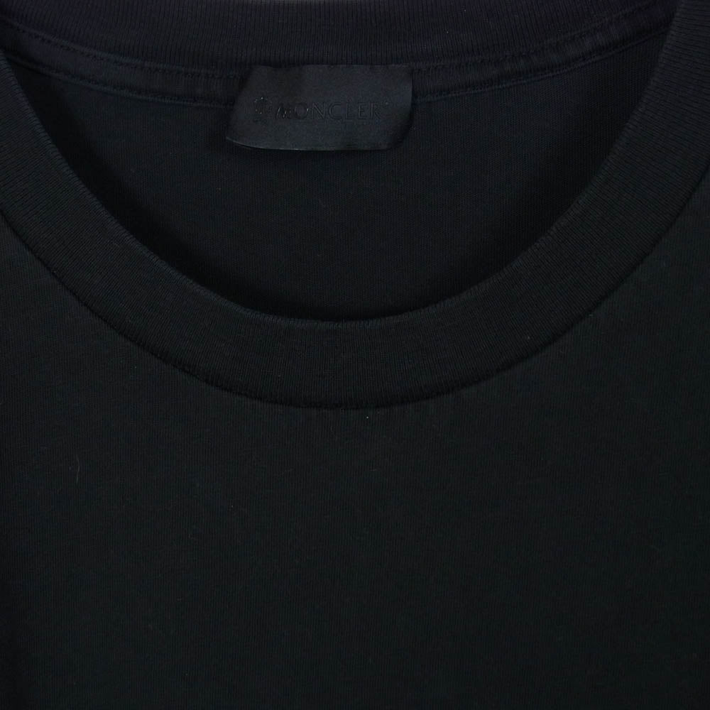 MONCLER モンクレール G20918C00017 MAGLIA T-SHIRT プリント 半袖 Tシャツ ブラック系 XL【中古】