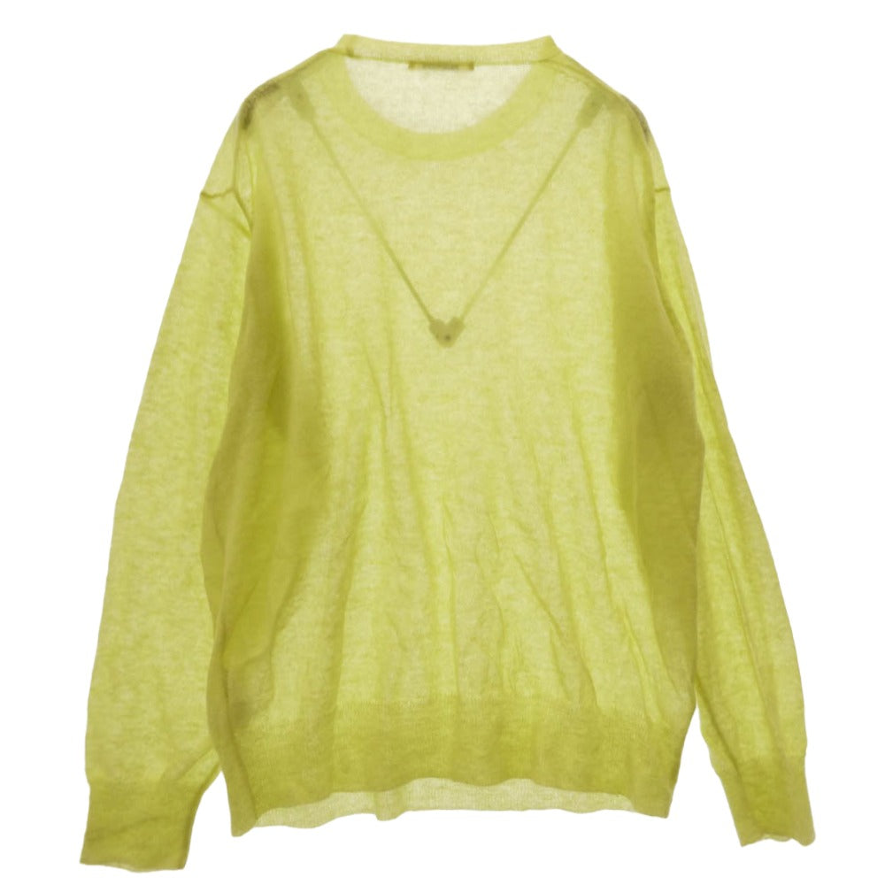 AURALEE オーラリー 25SS A25SP02FG Kid Mohair Sheer Knit P/O キッドモヘア シアー ニット プルオーバー ライトグリーン系 4【中古】