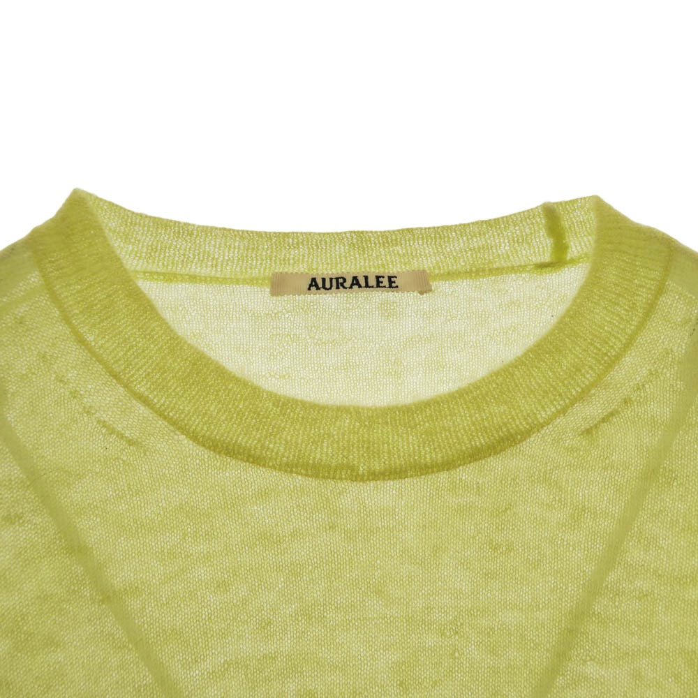 AURALEE オーラリー 25SS A25SP02FG Kid Mohair Sheer Knit P/O キッドモヘア シアー ニット プルオーバー ライトグリーン系 4【中古】