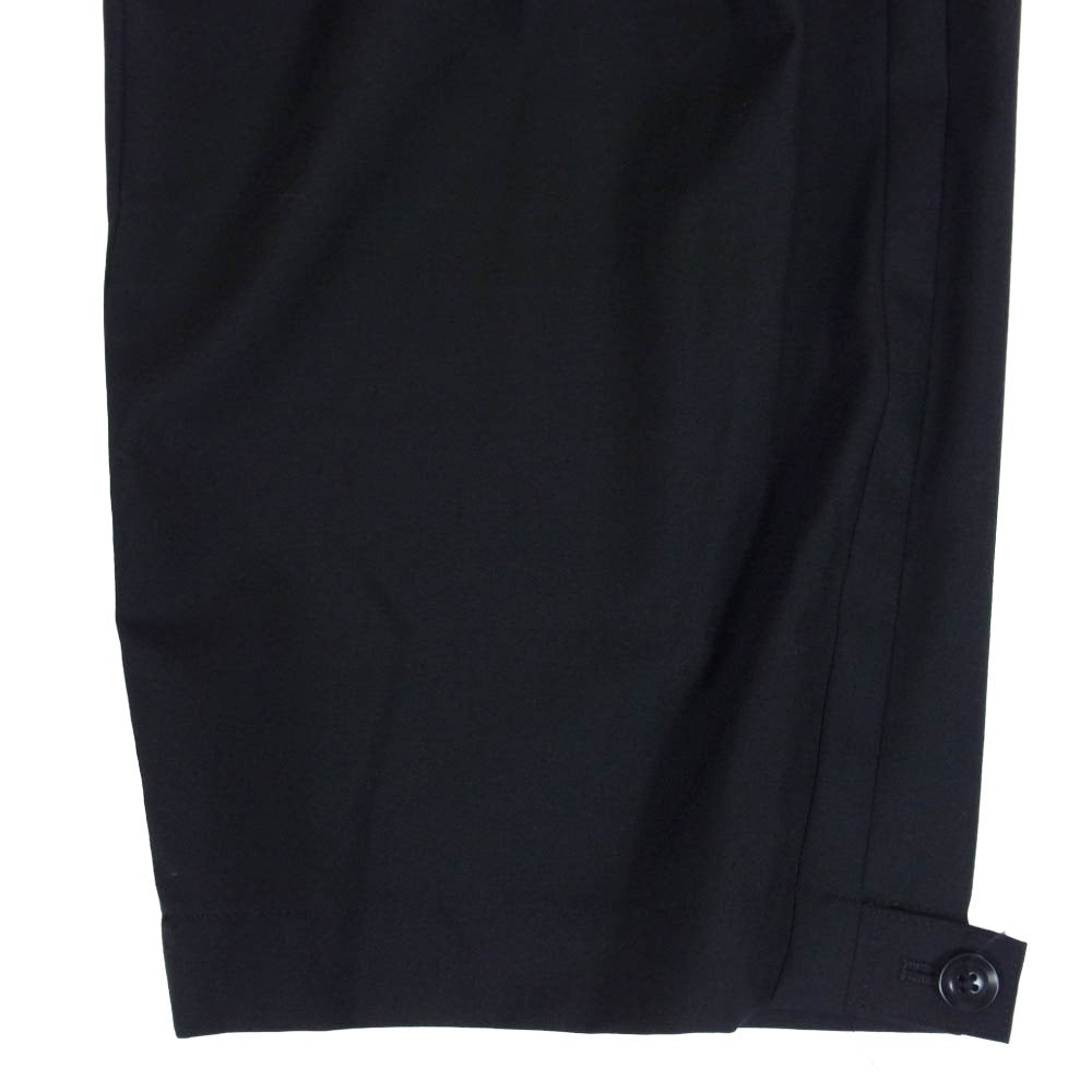 Y's Yohji Yamamoto ワイズ ヨウジヤマモト Y's BANG ON! 22AW YW-P86-158 ドローコード 2タック スラックス ヘムボタン パンツ ブラック系 2【中古】