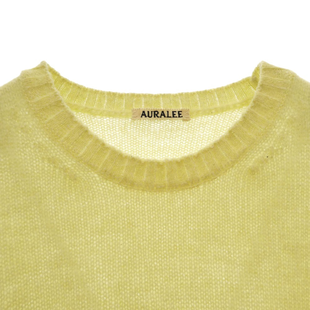 AURALEE オーラリー 24AW A24AP02SC SHETLAND WOOL CASHMERE KNIT P/O シェットランドウール カシミヤ ニット プルオーバー イエロー系 5【中古】