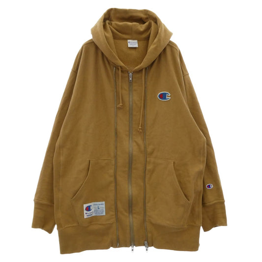 UNDERCOVER アンダーカバー 25SS UC1E4811 × Champion REVERSE WEAVE リバースウィーブ フーディー ジップアップ スウェット パーカー カーキ系 L【中古】