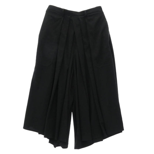 Yohji Yamamoto POUR HOMME ヨウジヤマモトプールオム 24SS HS-P17-500 トリアセテート 袴 ワイドパンツ ブラック系 3【中古】