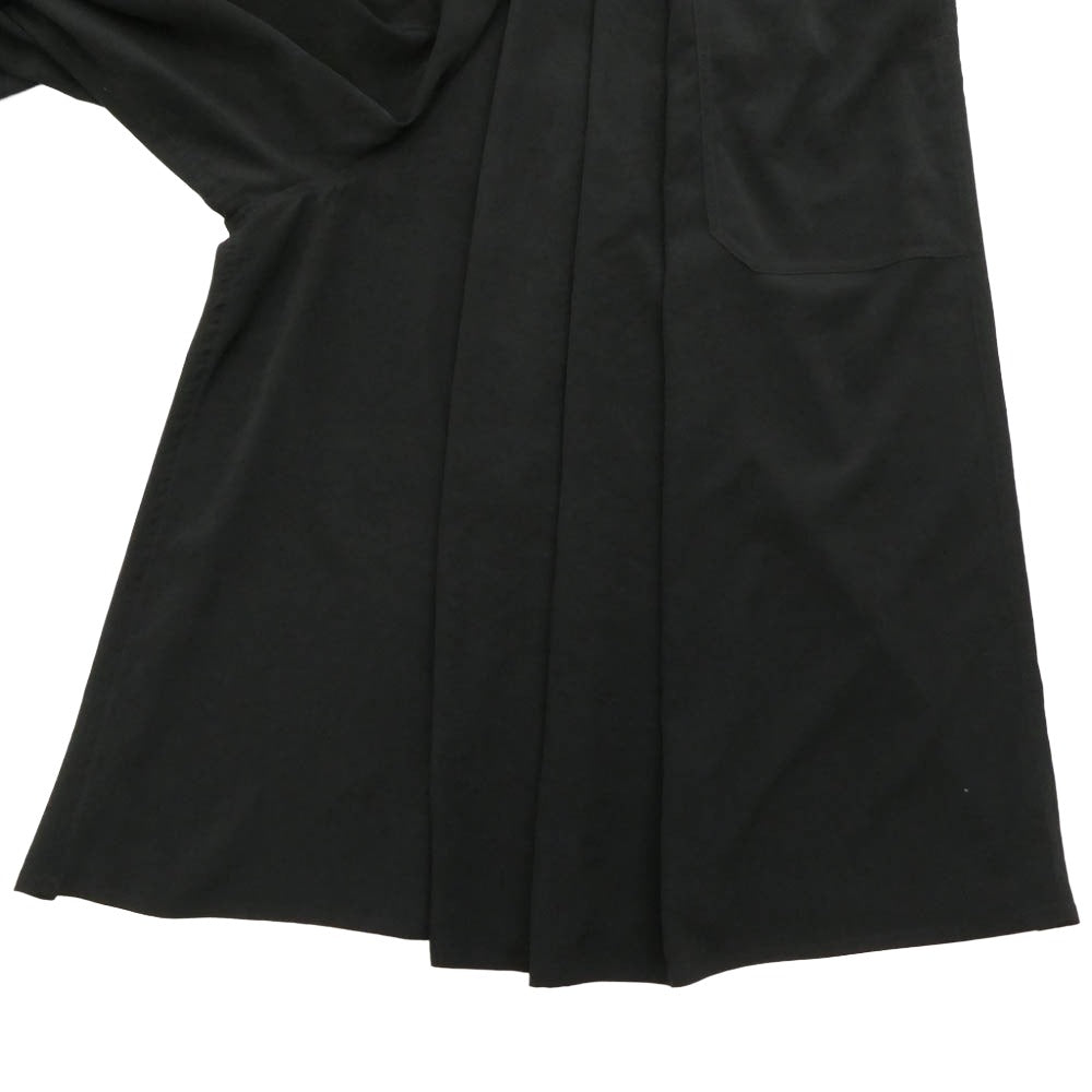 Yohji Yamamoto POUR HOMME ヨウジヤマモトプールオム 24SS HS-P17-500 トリアセテート 袴 ワイドパンツ ブラック系 3【中古】