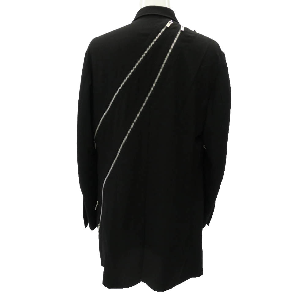 Yohji Yamamoto POUR HOMME ヨウジヤマモトプールオム 22SS HG-J25-100 N-ファスナーJKT 100番ウールギャバジン マルチファスナー テーラードジャケット ブラック系 2【中古】