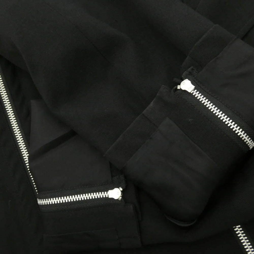 Yohji Yamamoto POUR HOMME ヨウジヤマモトプールオム 22SS HG-J25-100 N-ファスナーJKT 100番ウールギャバジン マルチファスナー テーラードジャケット ブラック系 2【中古】