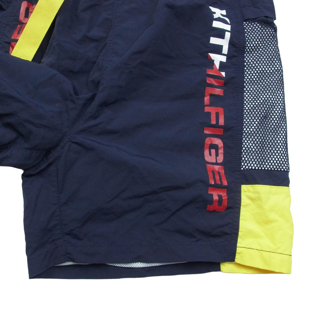 KITH キス x Tommy Hilfiger トミーヒルフィガー Solid Swim Trunk スイムショーツ ショートパンツ ネイビー系 L【中古】