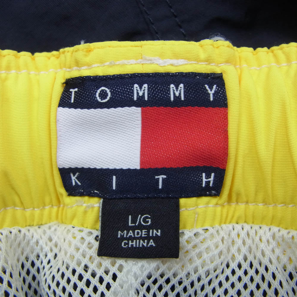 KITH キス x Tommy Hilfiger トミーヒルフィガー Solid Swim Trunk スイムショーツ ショートパンツ ネイビー系 L【中古】