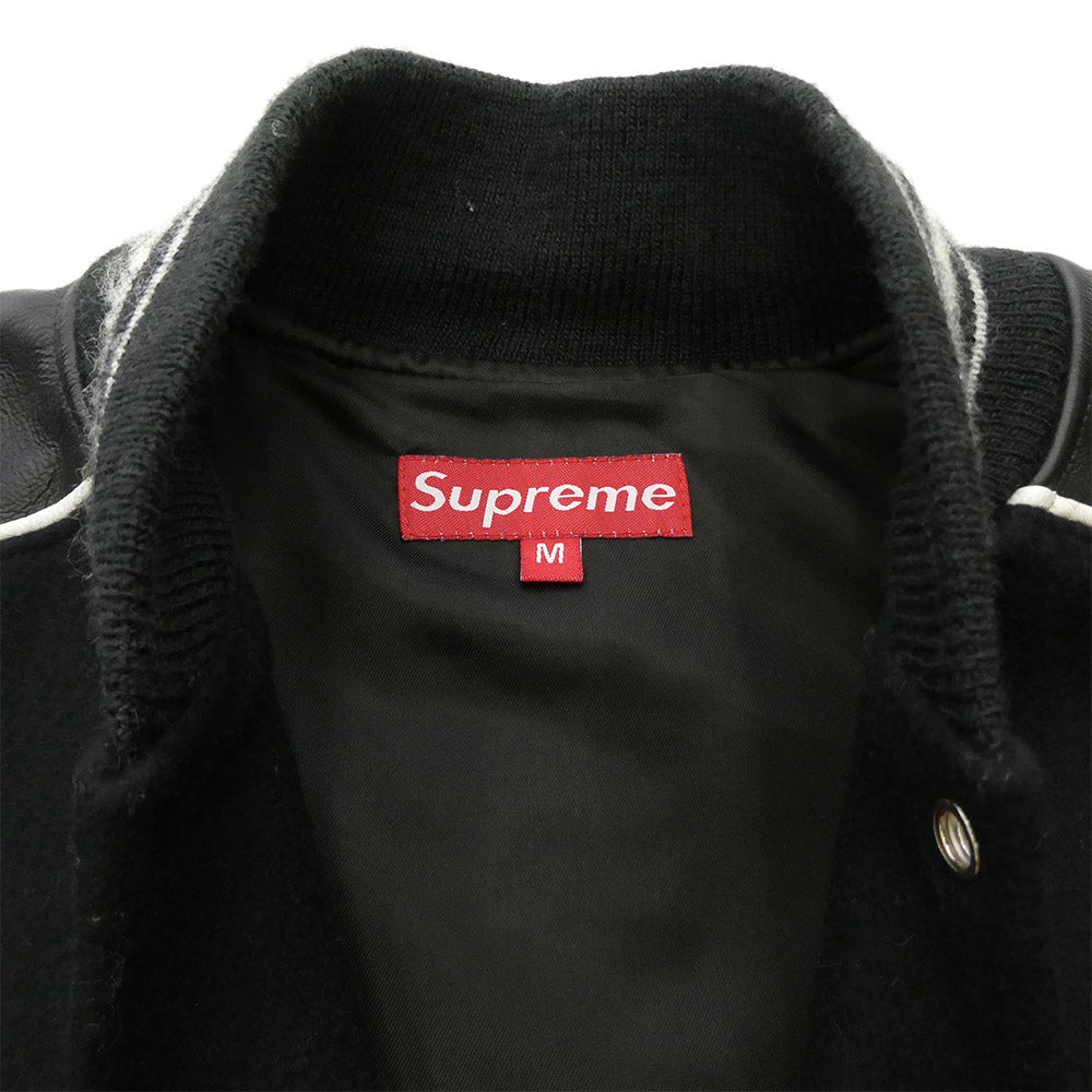 Supreme シュプリーム 03AW USA製 紙タグ Special Teams Player Varsity Jacket スペシャル チーム プレイヤー バーシティ ジャケット ブルゾン ブラック系 M【中古】