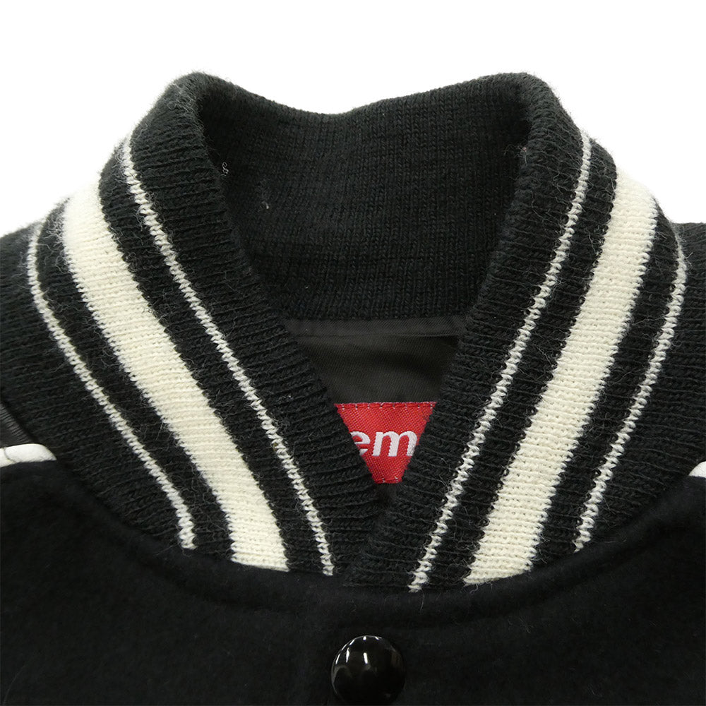 Supreme シュプリーム 03AW USA製 紙タグ Special Teams Player Varsity Jacket スペシャル チーム プレイヤー バーシティ ジャケット ブルゾン ブラック系 M【中古】