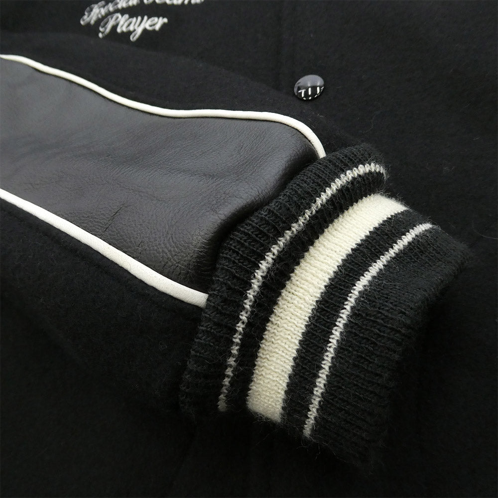 Supreme シュプリーム 03AW USA製 紙タグ Special Teams Player Varsity Jacket スペシャル チーム プレイヤー バーシティ ジャケット ブルゾン ブラック系 M【中古】