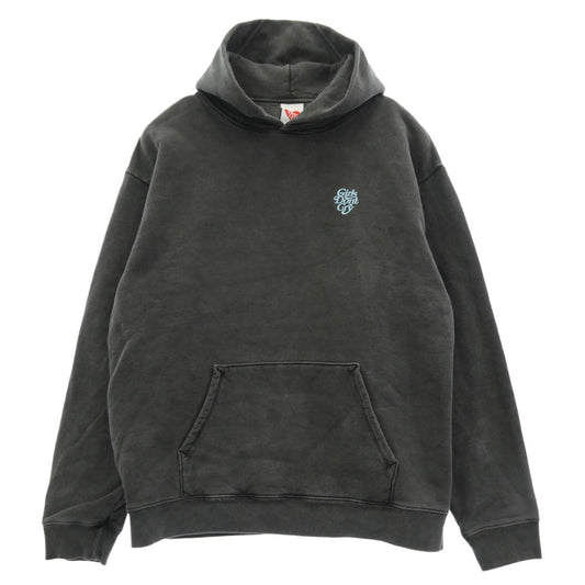 Girls Don't Cry ガールズドントクライ 伊勢丹限定 Washed GDC Logo Hoodie ウォッシュ加工 ロゴ プルオーバー フーディー パーカー チャコール系 XL【中古】