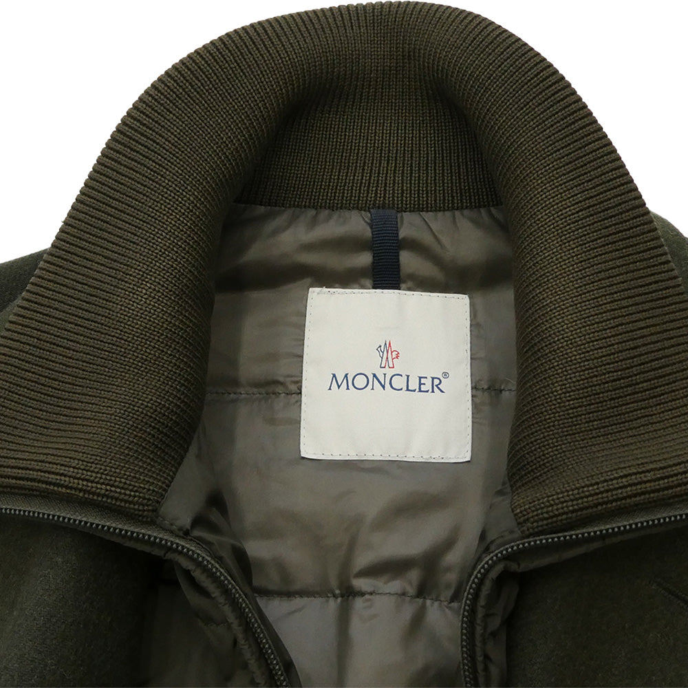 MONCLER モンクレール 120913031000 EUGENE GIACCA ハイブリッド ダウン コンビネーション ドッキング ウール ジャケット カーキ系 1【中古】