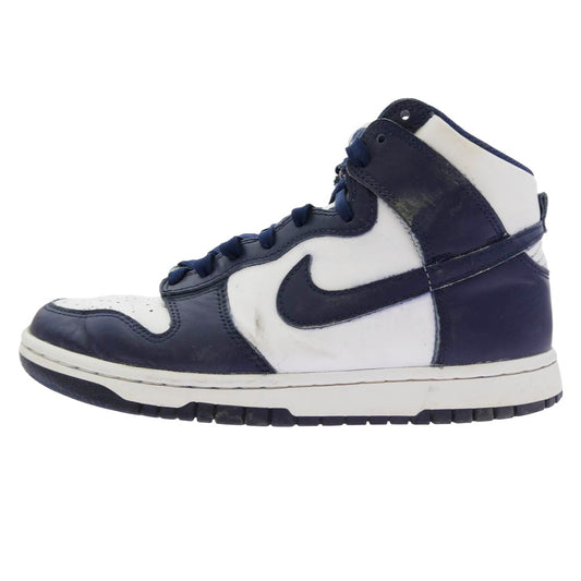 NIKE ナイキ DD1399-104 Dunk High Championship Navy ダンク ハイ ハイカット スニーカー ホワイト系 ネイビー系 25cm【中古】
