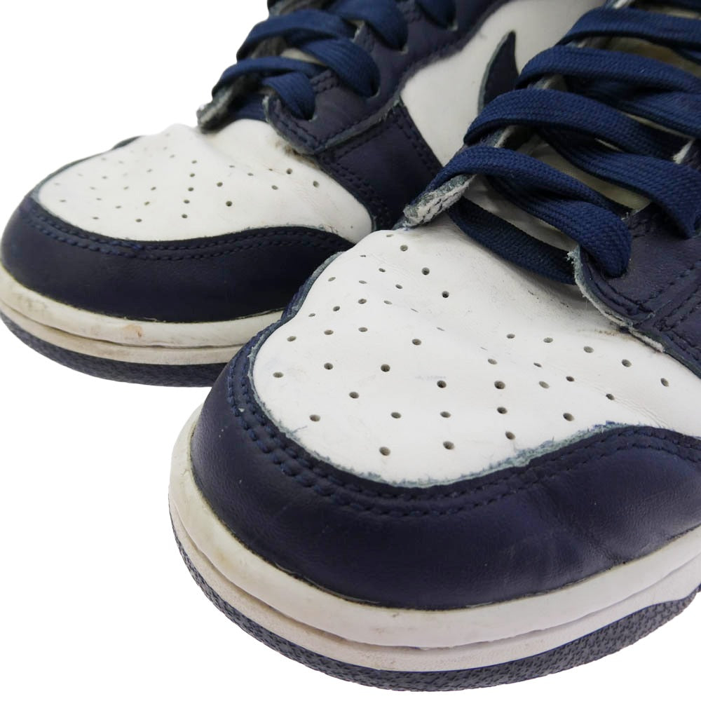 NIKE ナイキ DD1399-104 Dunk High Championship Navy ダンク ハイ ハイカット スニーカー ホワイト系 ネイビー系 25cm【中古】